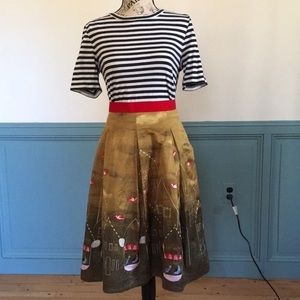 Maeve Anthropologie pleated skirt